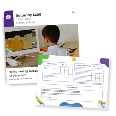 progres perkembangan belajar anak